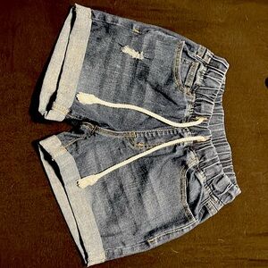 Jean Shorts with Elastic Band